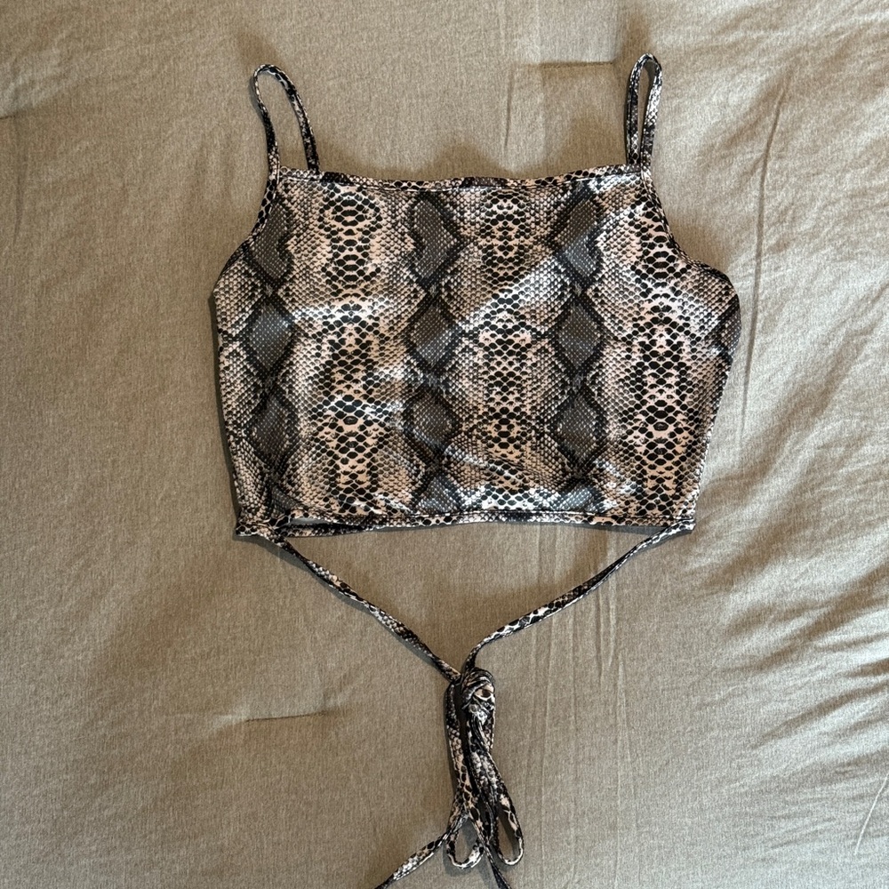 Snake Print Women's Crop Top